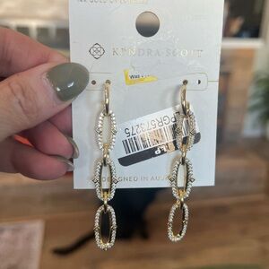 Kendra Scott Gold and Silver Chain Earrings